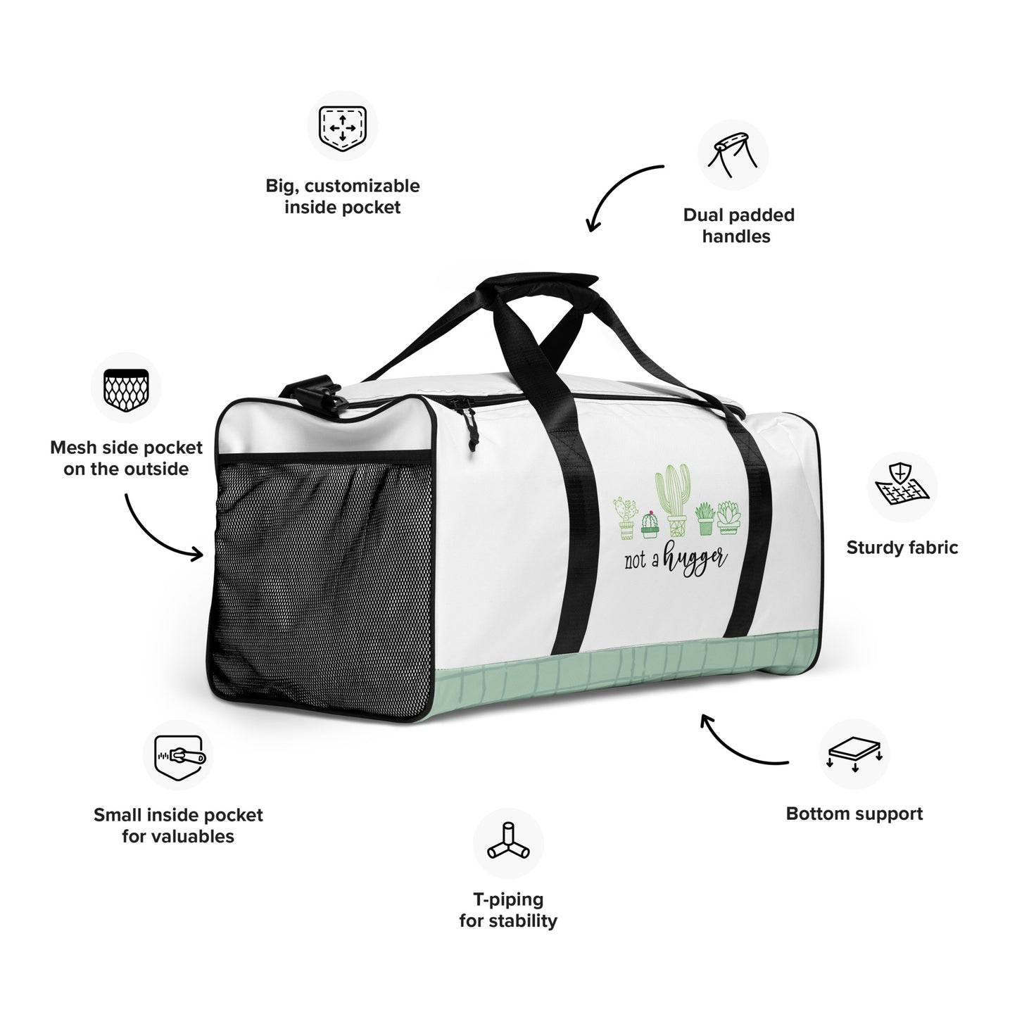 not a hugger duffle bag