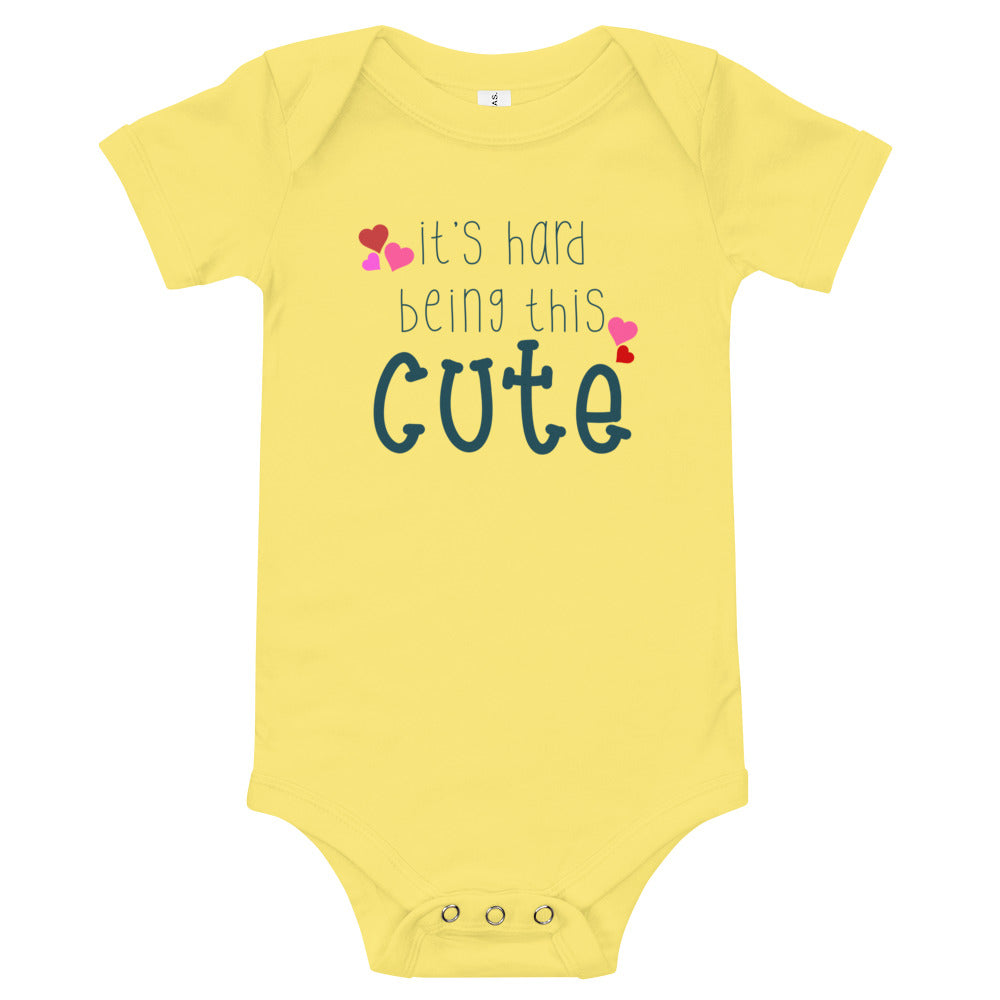 hard being cute Baby short sleeve