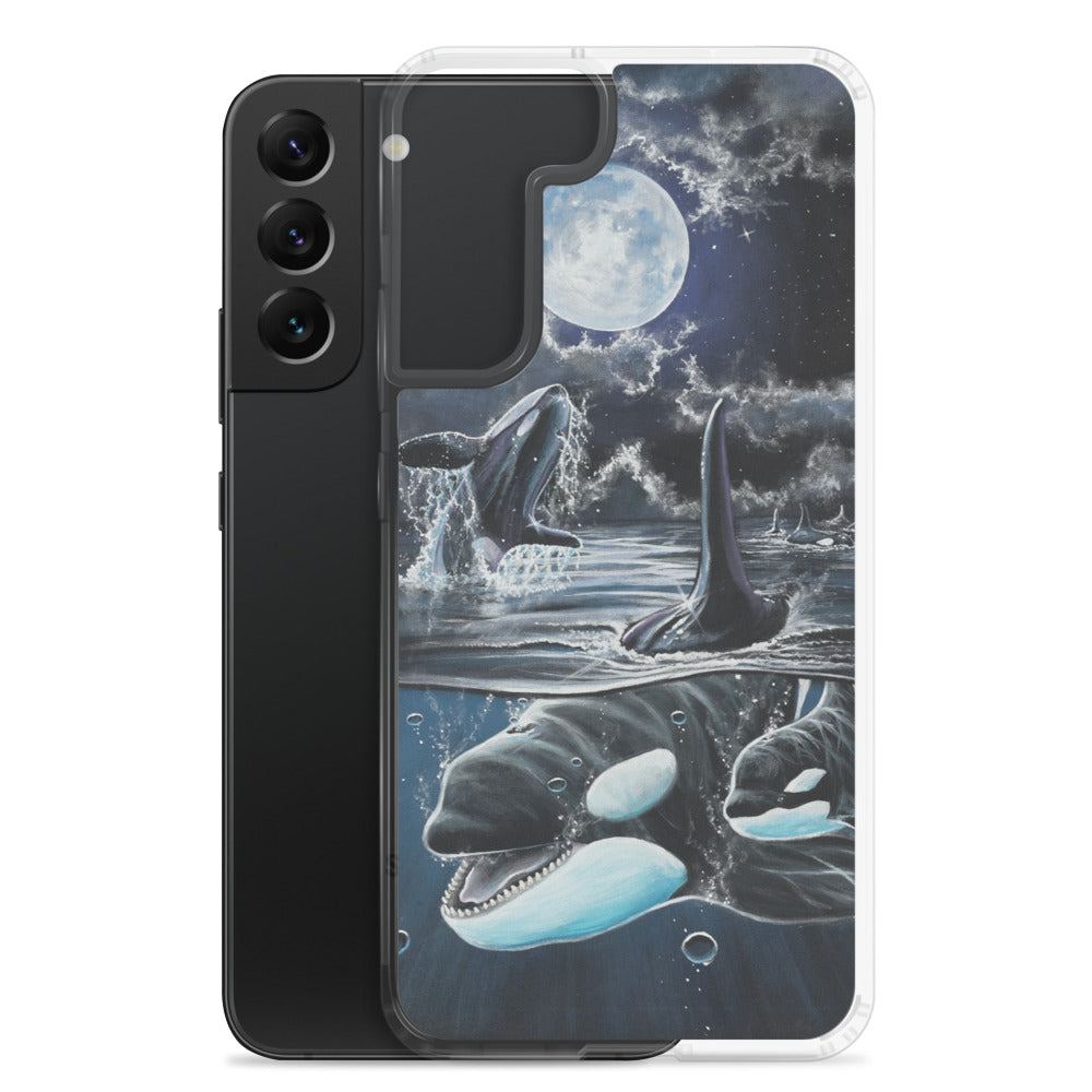 "Moonlit Playtime" Orcas Samsung Case