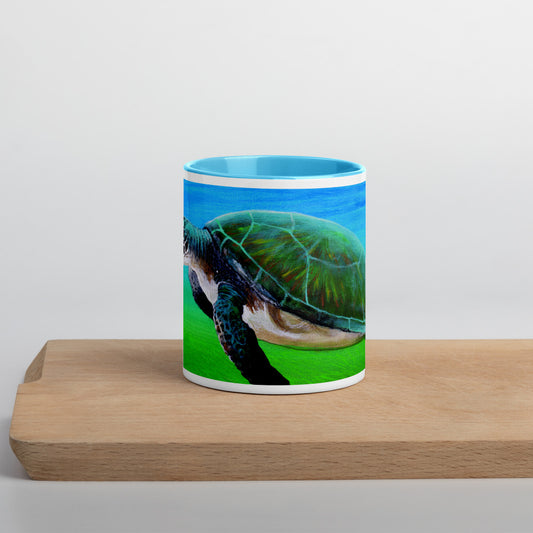"Endless Search" Sea Turtle Mug with Color Inside