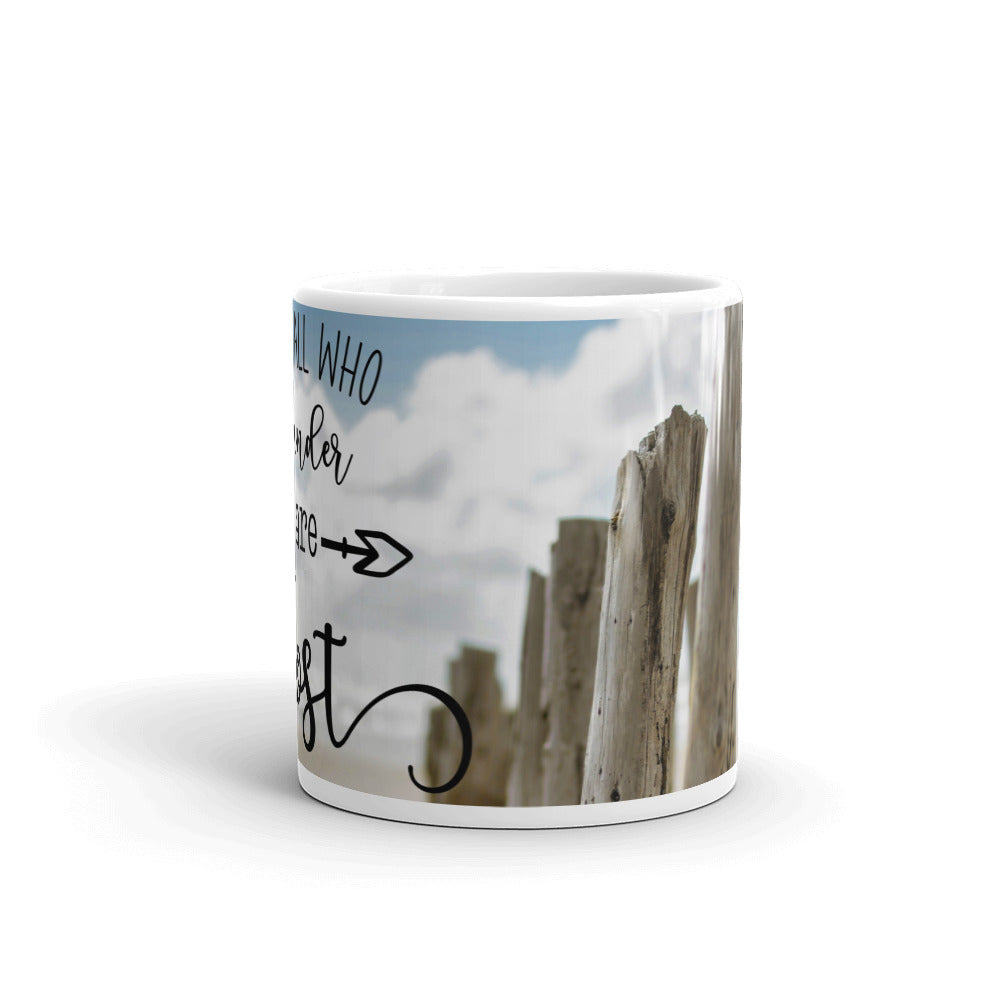 not all who wander are lost mug