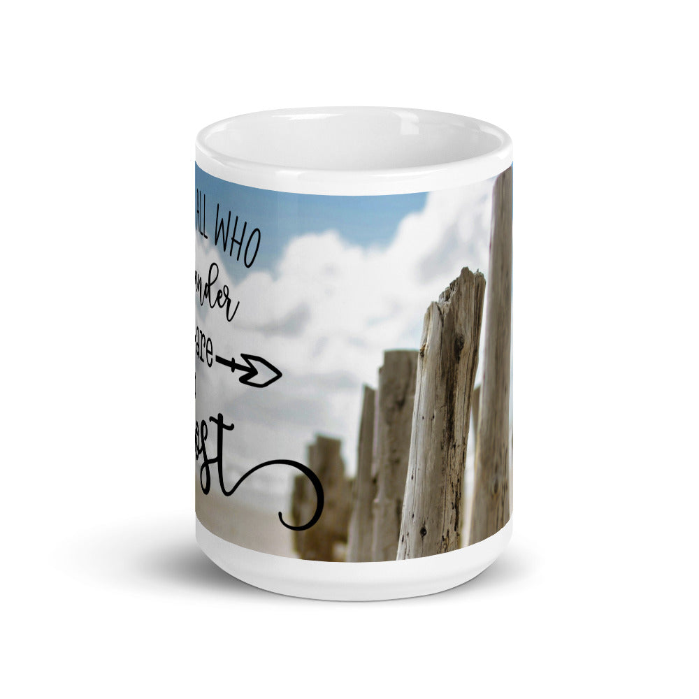 not all who wander are lost mug
