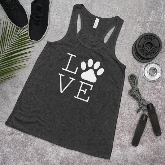 Paw Love Women's Flowy Racerback Tank