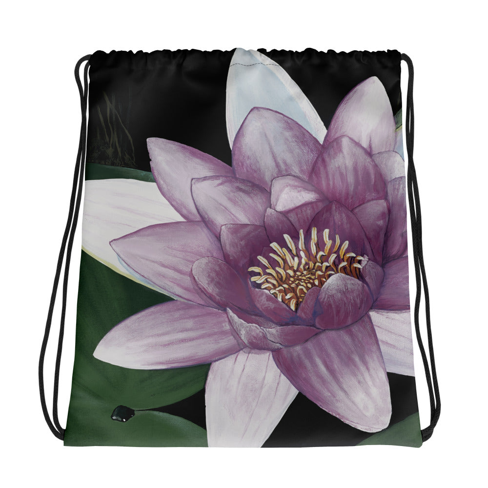 "Lotus Bloomed" Drawstring bag