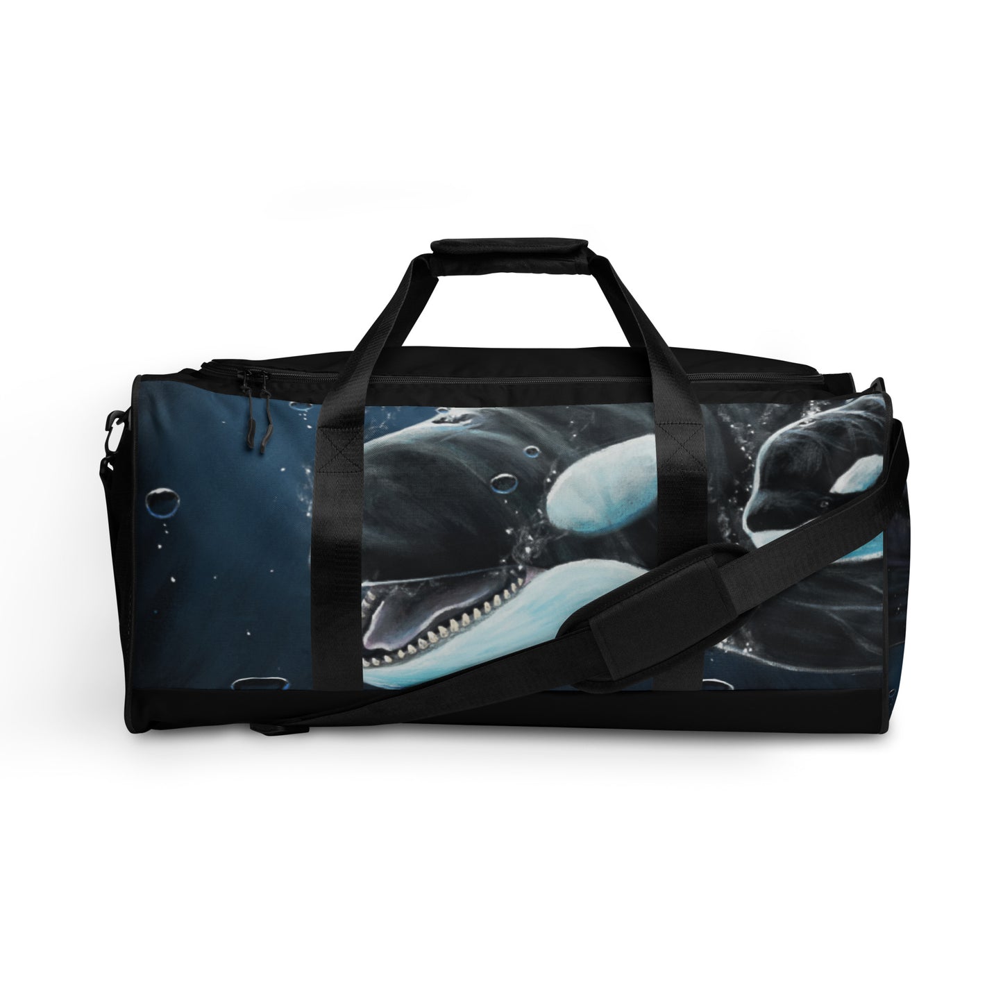 "Moonlit playtime" orcas Duffle bag