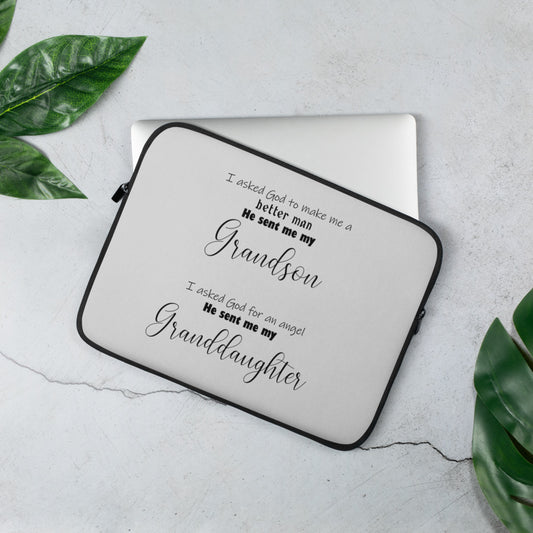 God sent me my grandkids Laptop Sleeve