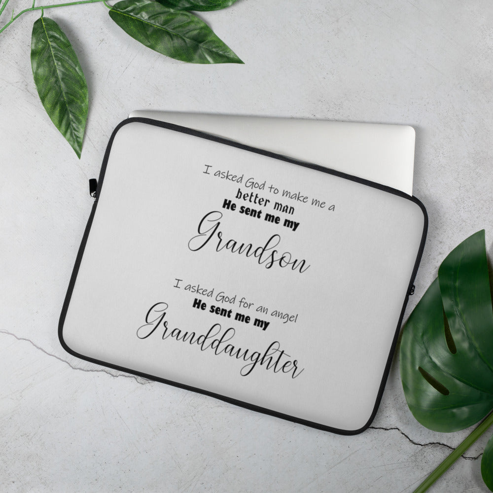 God sent me my grandkids Laptop Sleeve