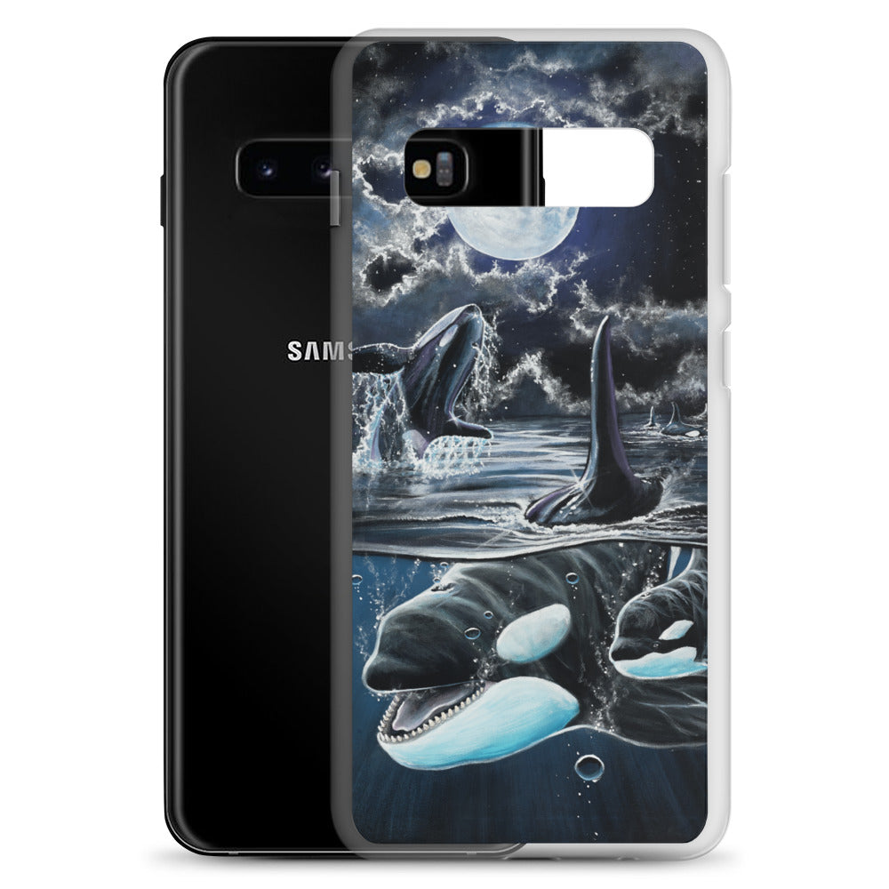 "Moonlit Playtime" Orcas Samsung Case