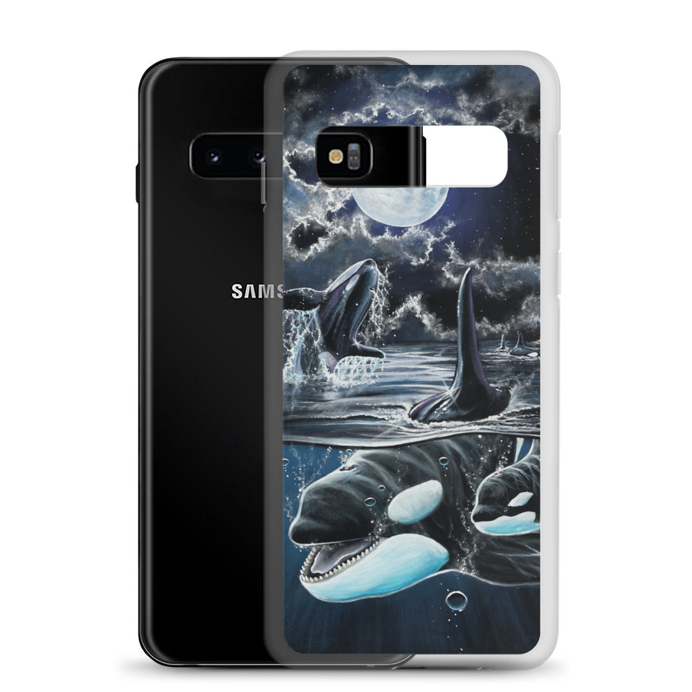 "Moonlit Playtime" Orcas Samsung Case
