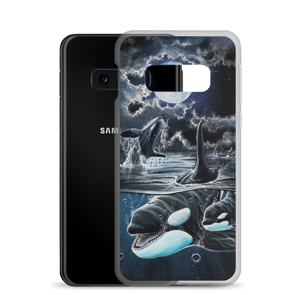 "Moonlit Playtime" Orcas Samsung Case