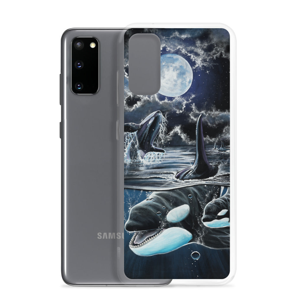 "Moonlit Playtime" Orcas Samsung Case