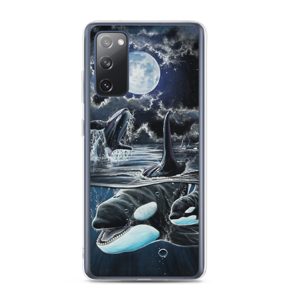 "Moonlit Playtime" Orcas Samsung Case
