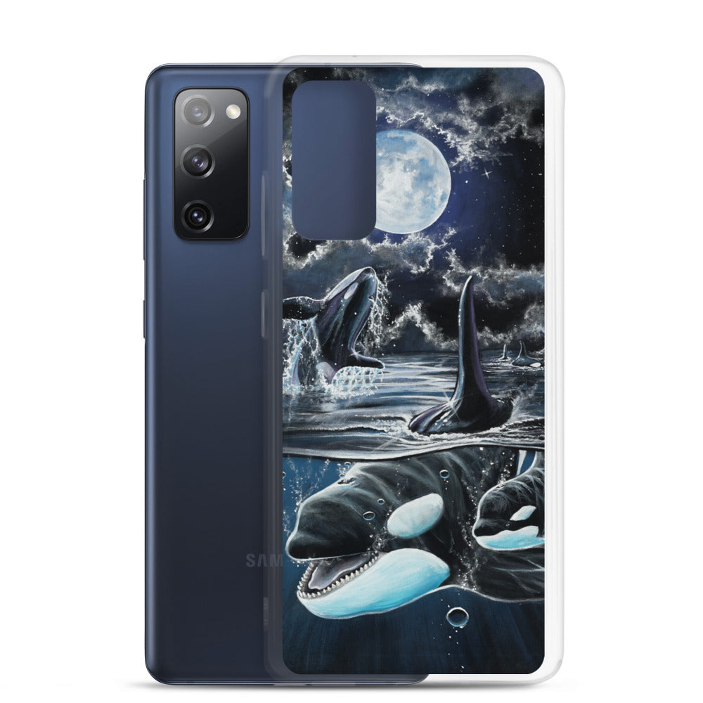 "Moonlit Playtime" Orcas Samsung Case