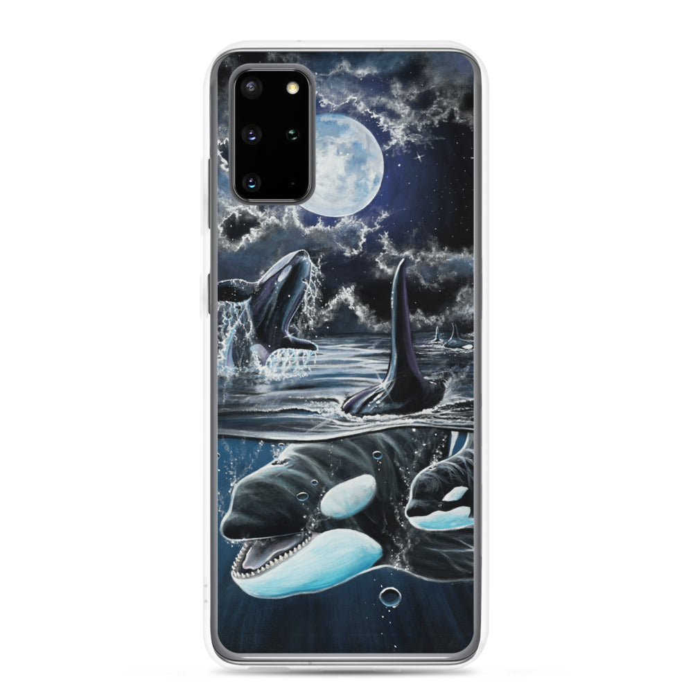 "Moonlit Playtime" Orcas Samsung Case