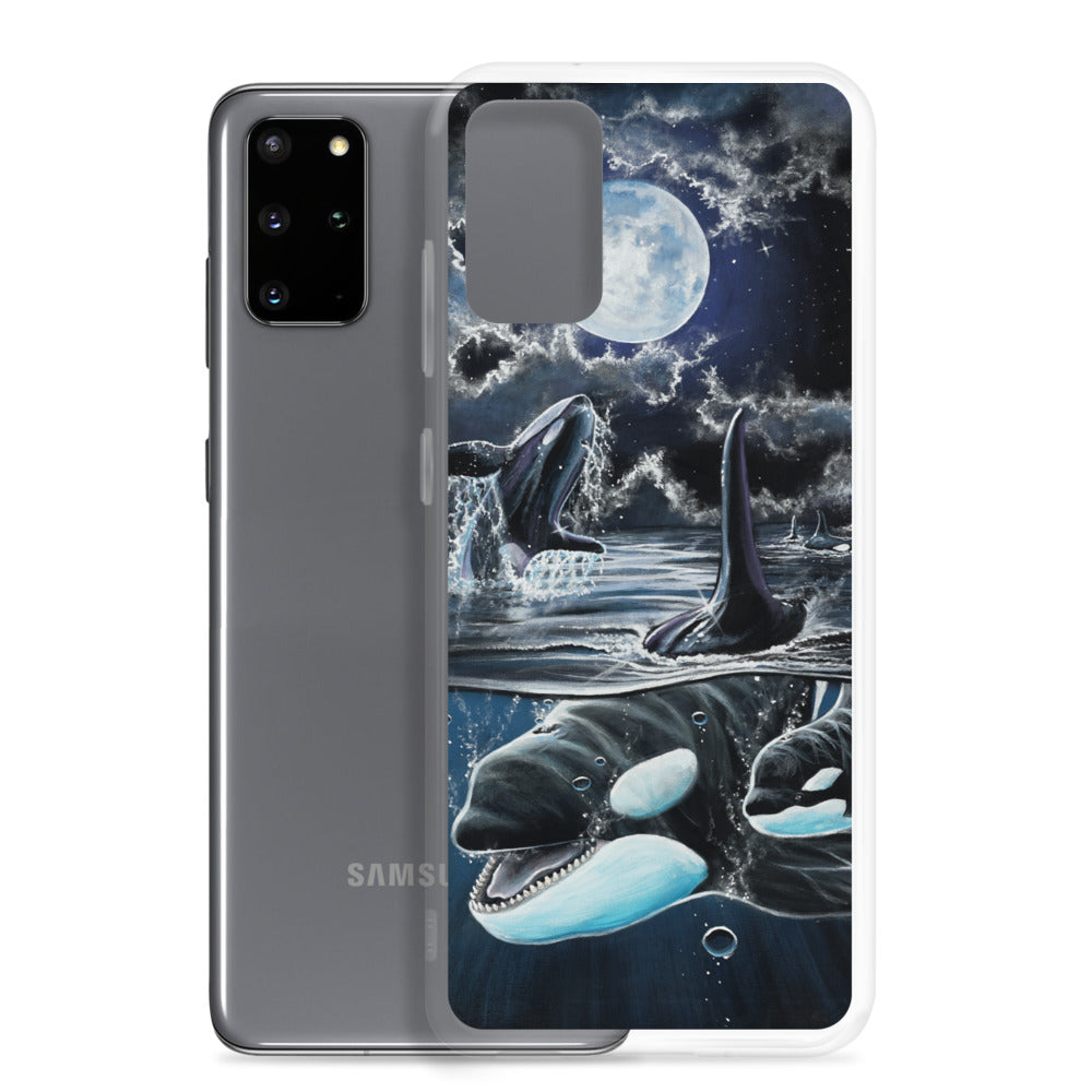 "Moonlit Playtime" Orcas Samsung Case