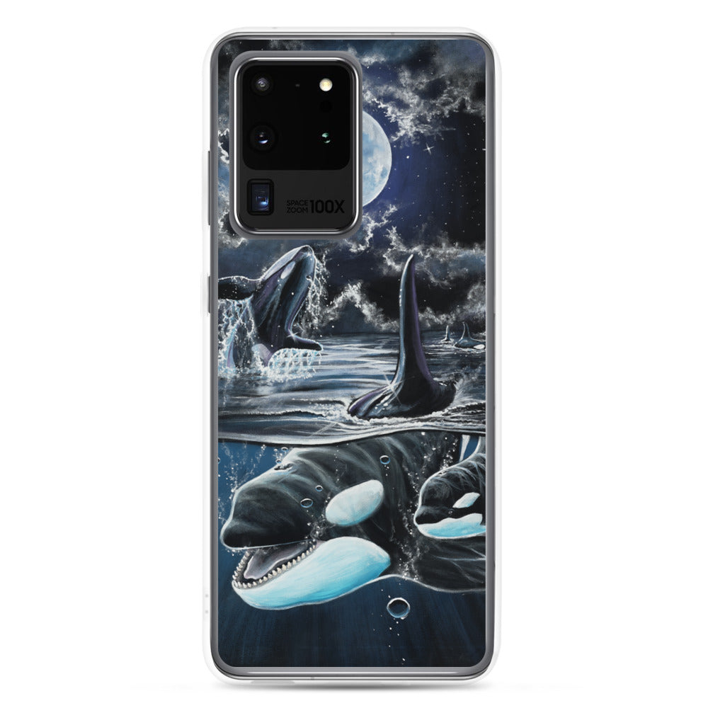 "Moonlit Playtime" Orcas Samsung Case