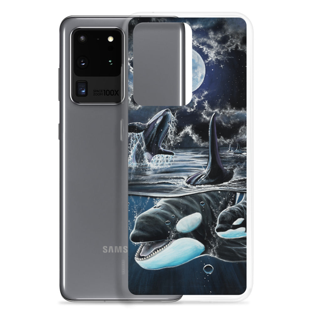 "Moonlit Playtime" Orcas Samsung Case