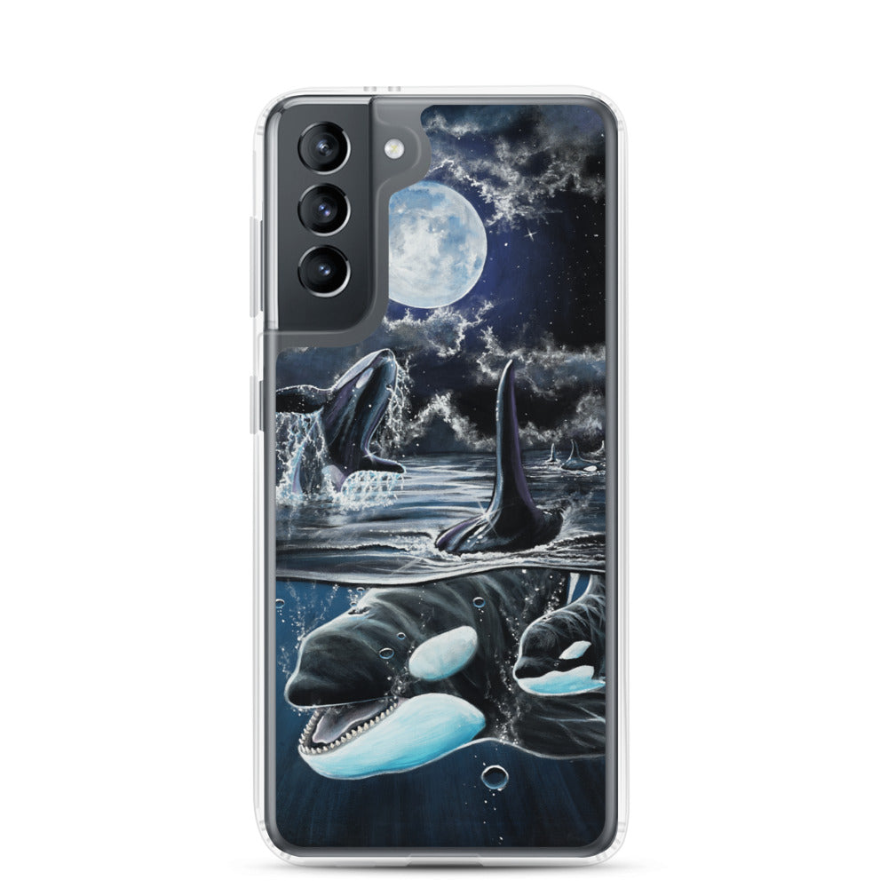 "Moonlit Playtime" Orcas Samsung Case