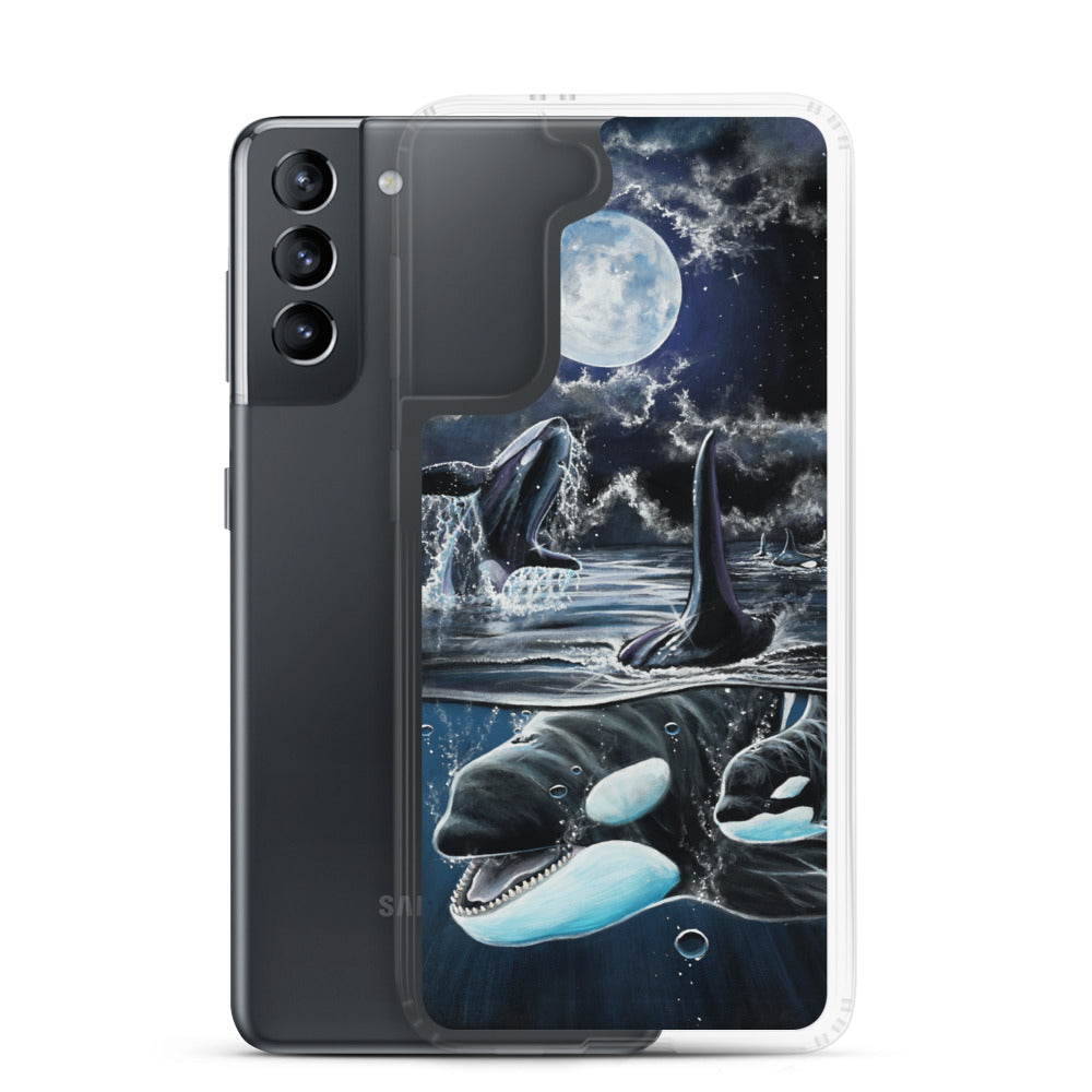 "Moonlit Playtime" Orcas Samsung Case