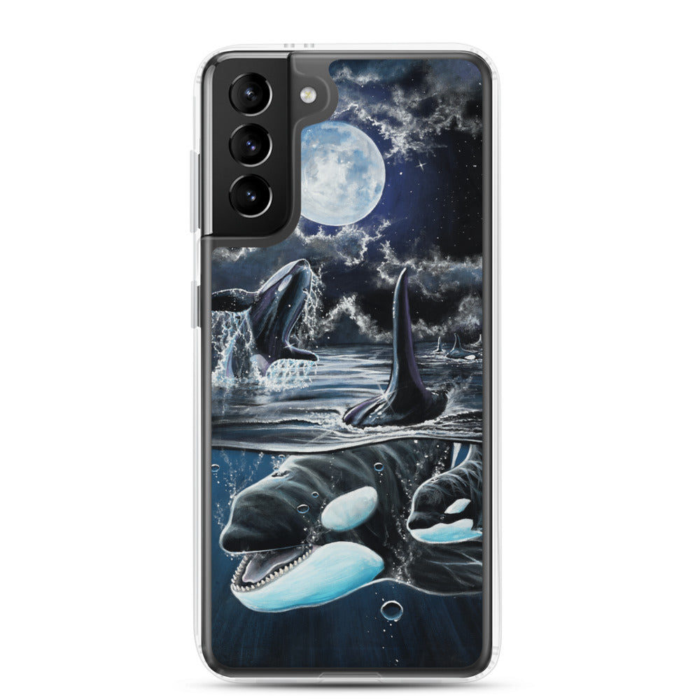 "Moonlit Playtime" Orcas Samsung Case