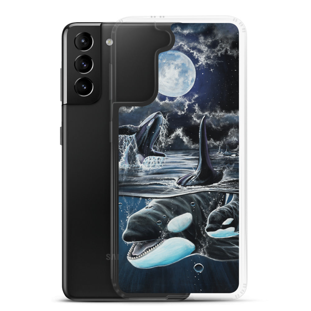 "Moonlit Playtime" Orcas Samsung Case