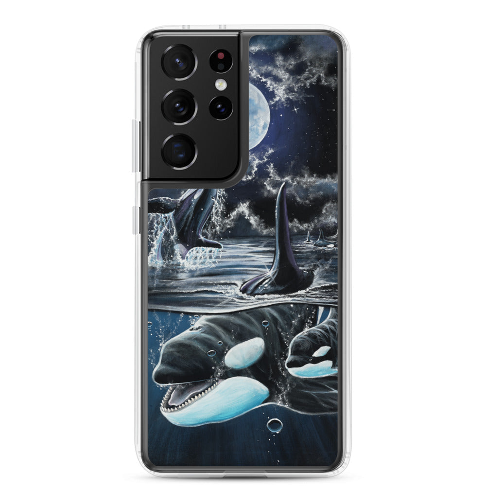 "Moonlit Playtime" Orcas Samsung Case