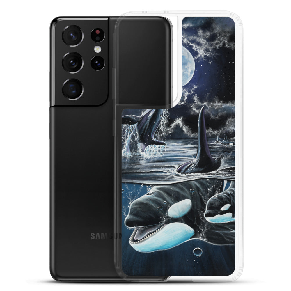 "Moonlit Playtime" Orcas Samsung Case