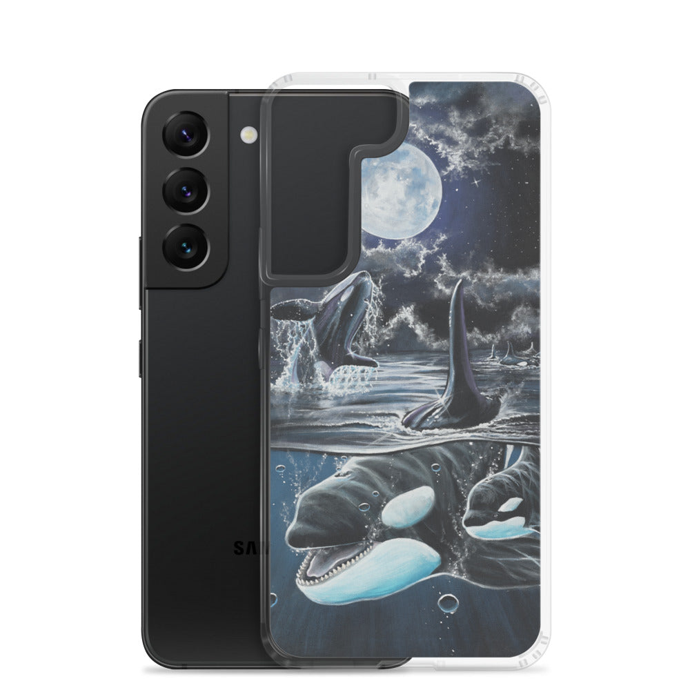 "Moonlit Playtime" Orcas Samsung Case