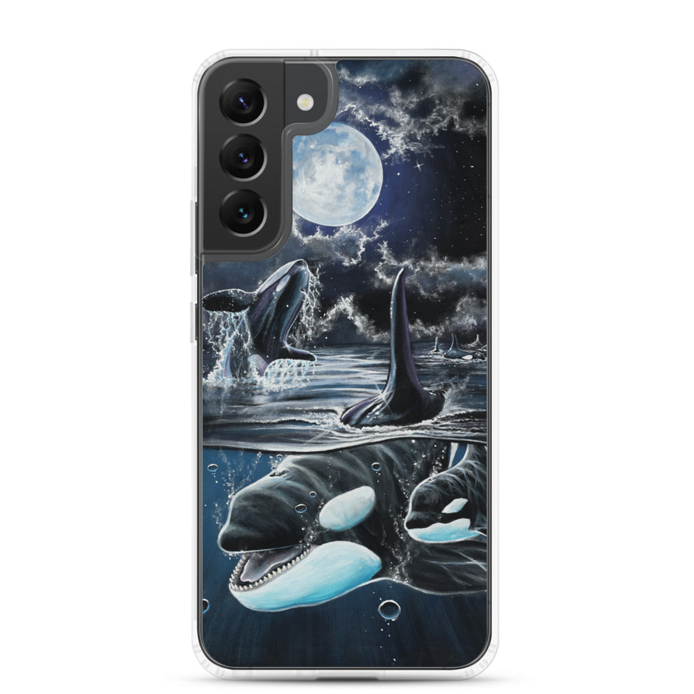 "Moonlit Playtime" Orcas Samsung Case