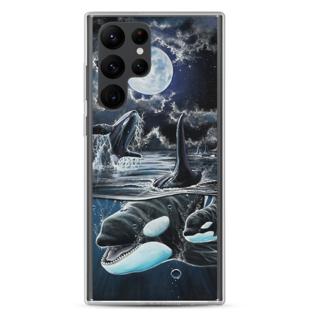 "Moonlit Playtime" Orcas Samsung Case