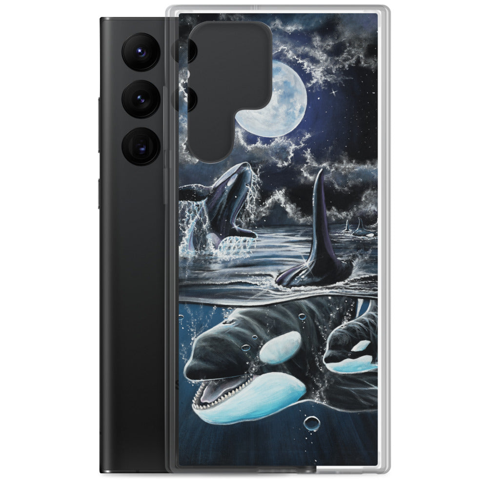 "Moonlit Playtime" Orcas Samsung Case