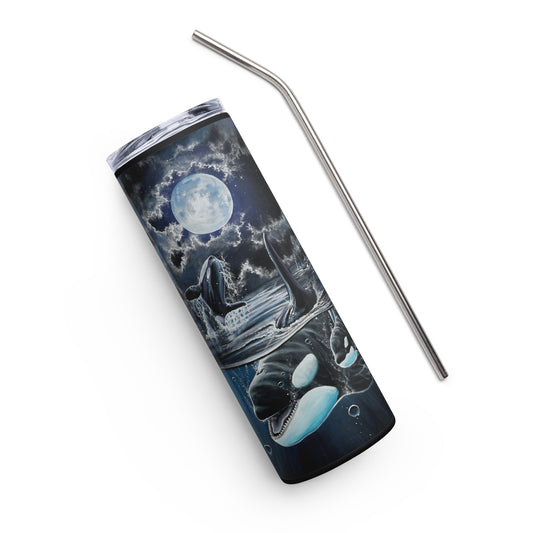 "moonlit smiles" Stainless steel tumbler