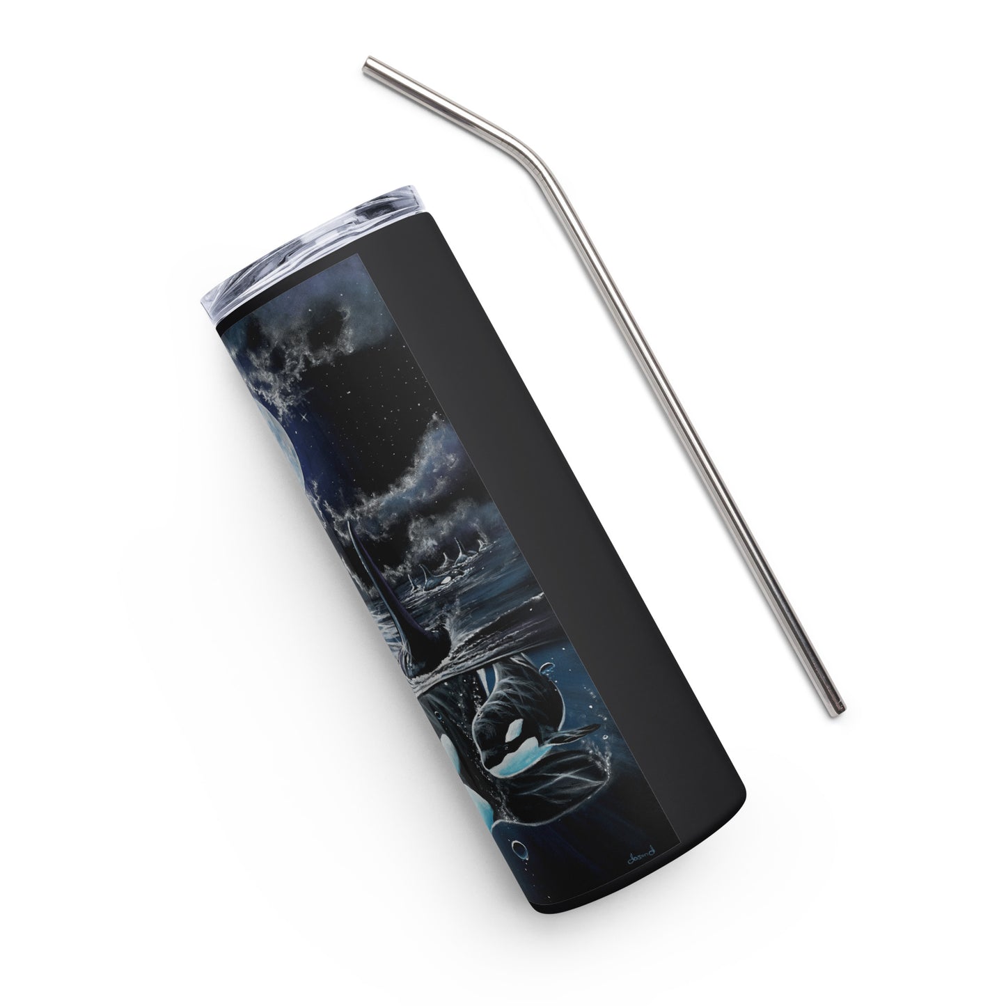 "moonlit smiles" Stainless steel tumbler
