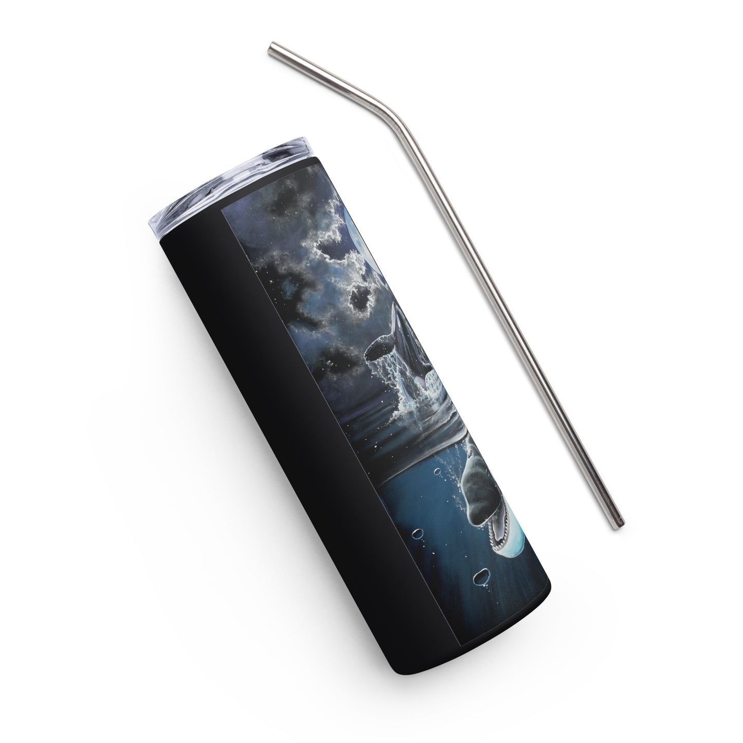 "moonlit smiles" Stainless steel tumbler