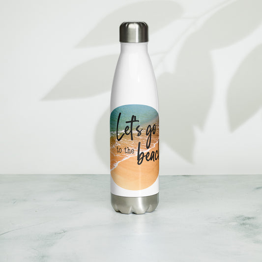 let's go to the beach Water Bottle