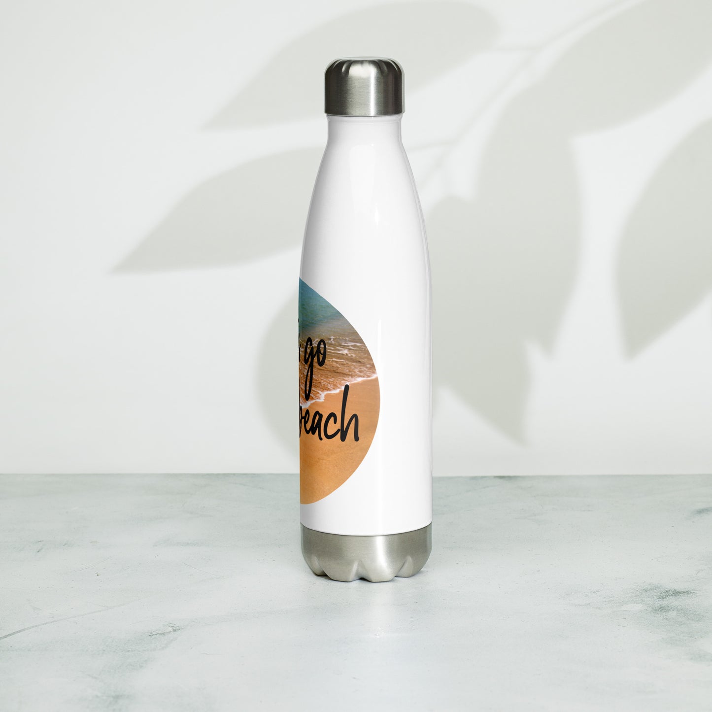let's go to the beach Water Bottle