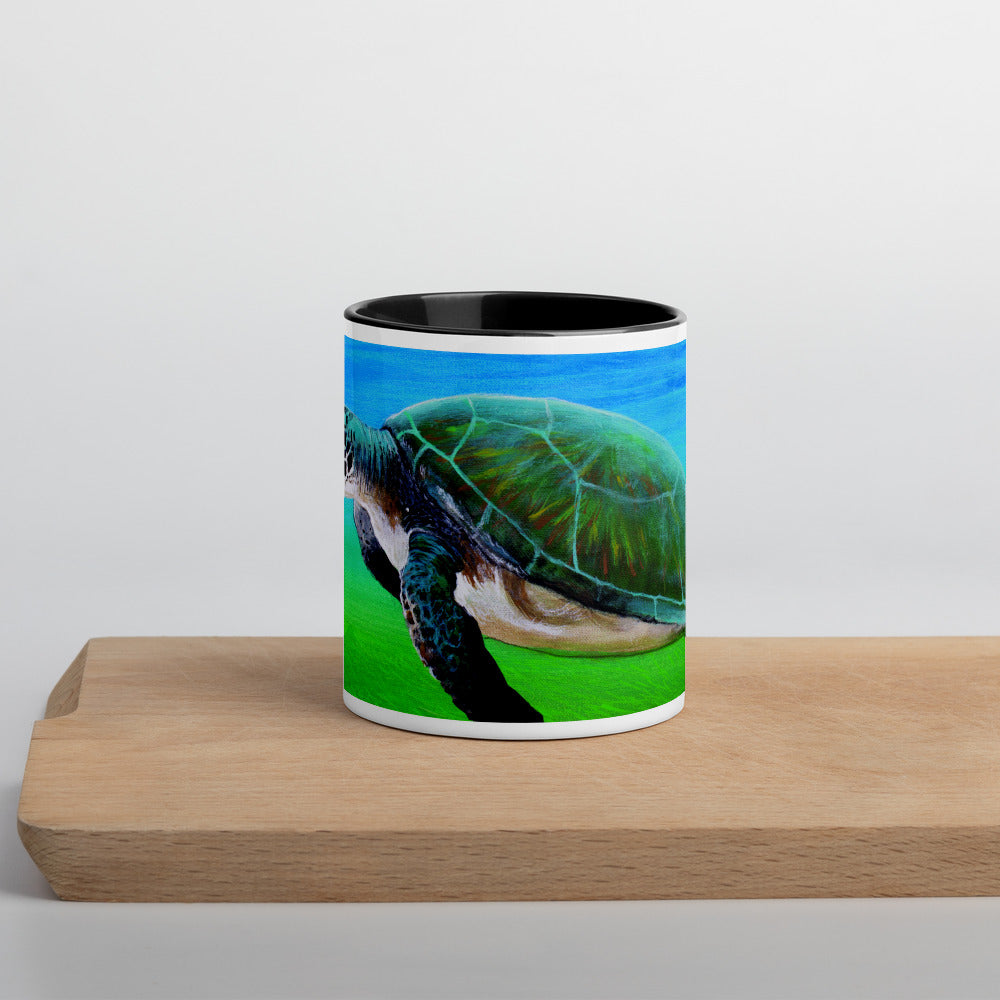 "Endless Search" Sea Turtle Mug with Color Inside