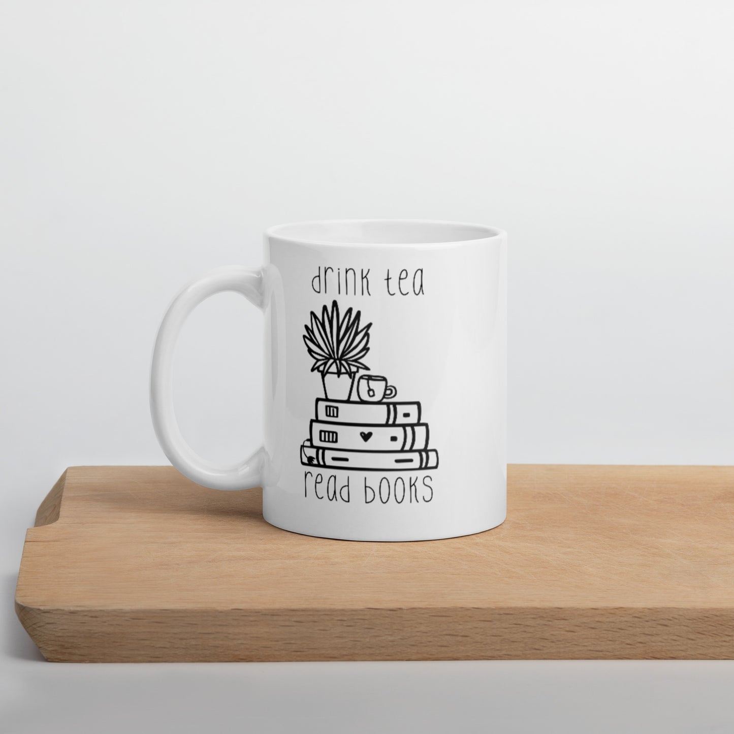 drink tea, read books mug