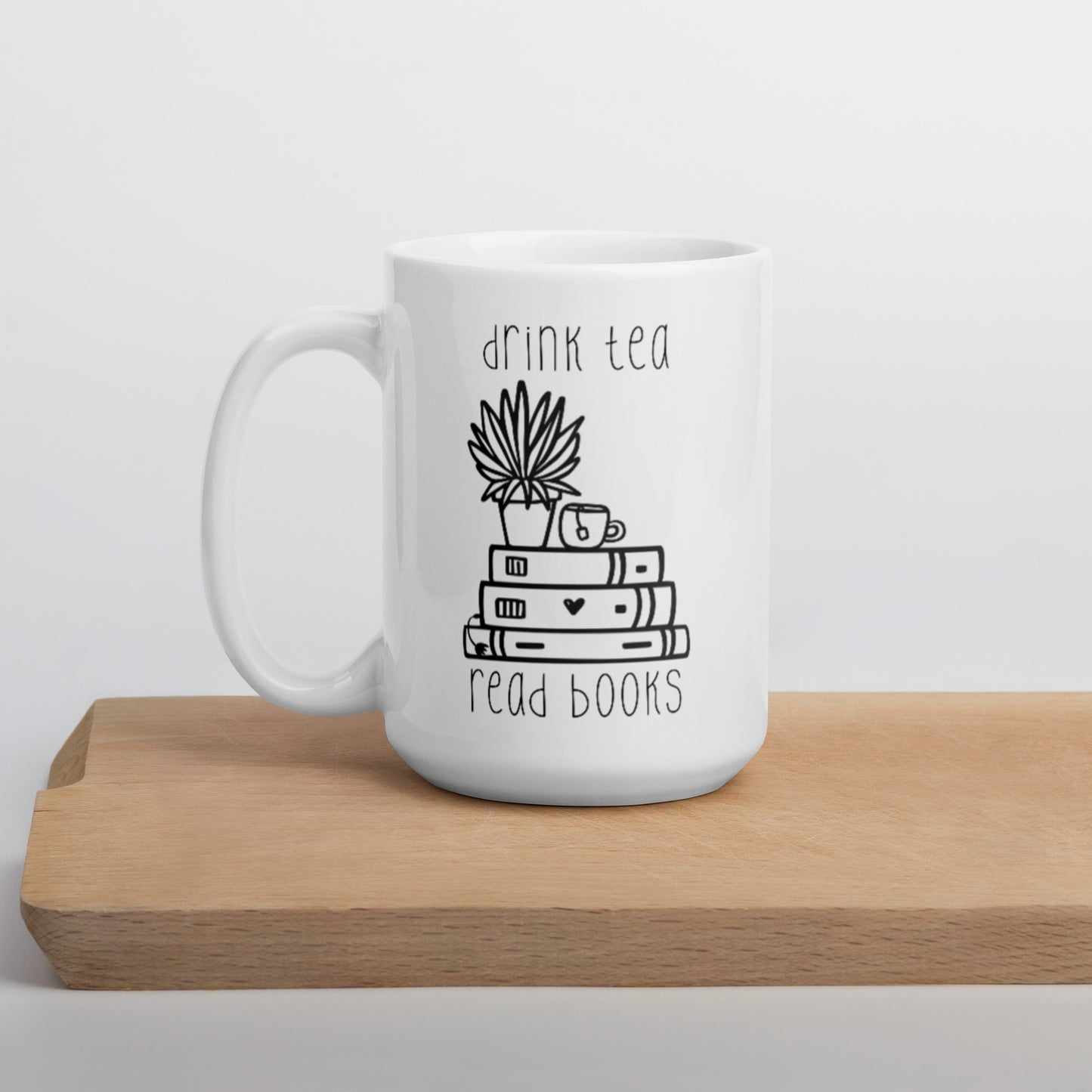 drink tea, read books mug