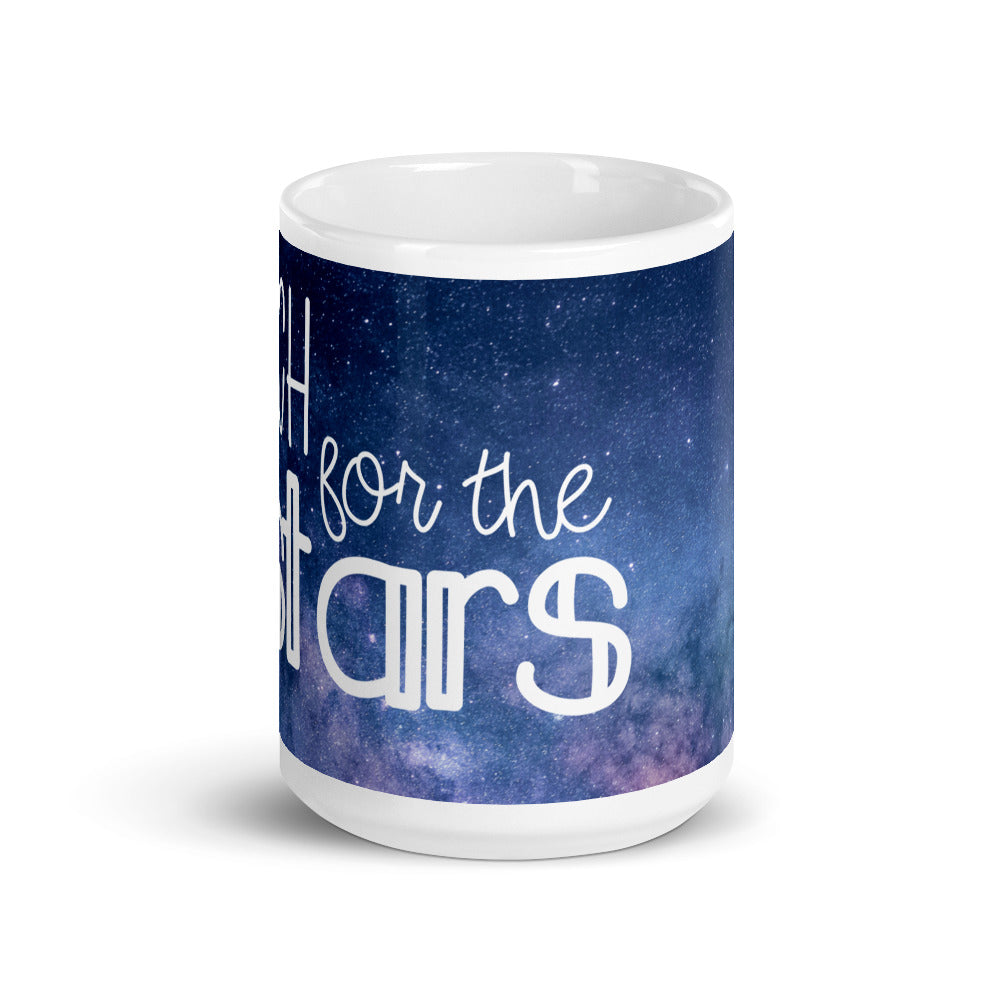 reach for the stars glossy mug