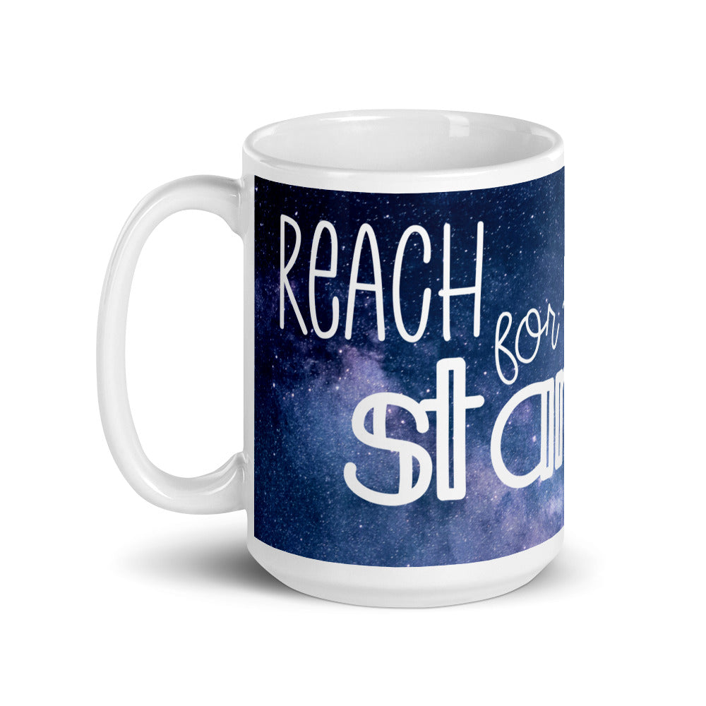reach for the stars glossy mug