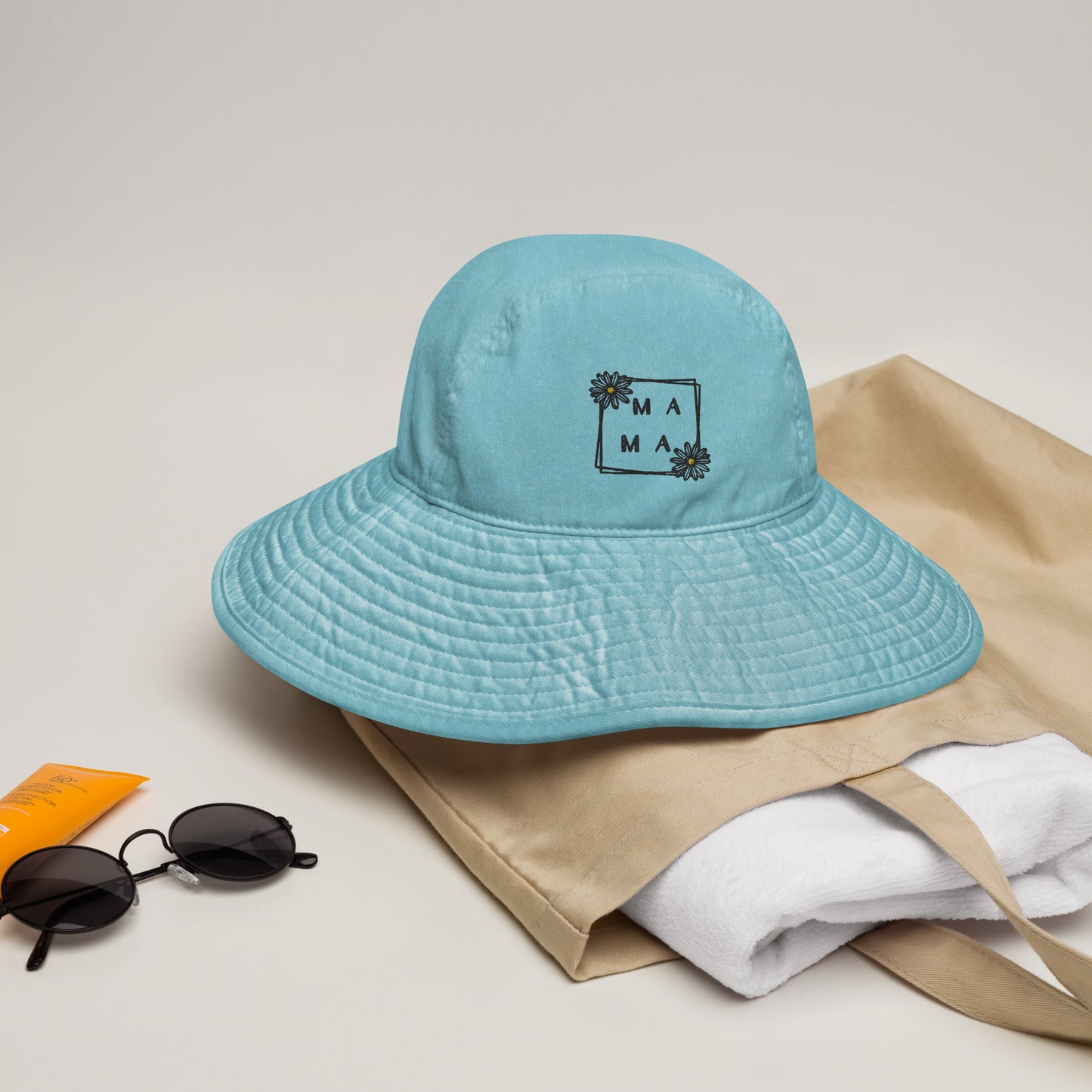 MAMA Wide brim bucket hat