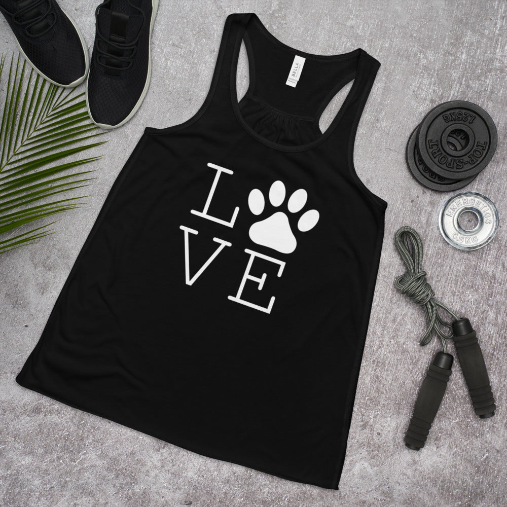 Paw Love Women's Flowy Racerback Tank
