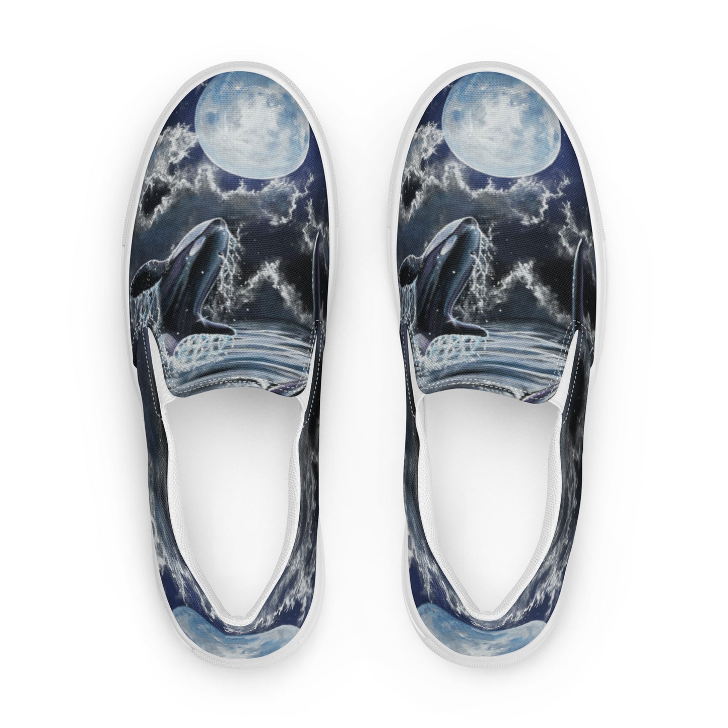 "Moonlit playtime" Women’s slip-on canvas shoes