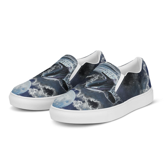 "Moonlit playtime" Women’s slip-on canvas shoes